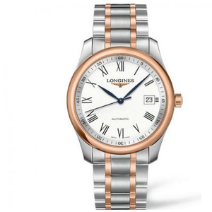 V9 Factory Watch Longines Master Series Três Mãos L2.793.5.11.7 Calendário Modelo Rosa Ouro Branco