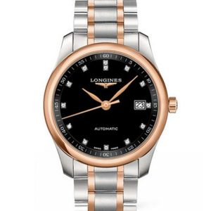 V9 Factory Watch Longines Master Series Três Mãos L2.793.5.57.7 Estilo calendário Rosa Ouro Preto