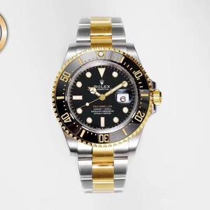 O novo produto VR estreia na versão em ouro do rei fantasma vermelho 43 MM K do embaixador do mar VR, que divide a era da réplica do relógio de ouro 18K de descida marítima Rolex.