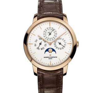 Uma a uma imitação alta Vacheron Constantin série patrimonial 43175/000R-9687 lua fase multifuncional relógio masculino