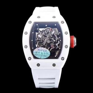 KV Taiwan fábrica Richard Mille RICHARDMILLE mais forte re-gravado versão RM055 série cerâmica branca