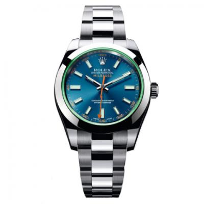 Relógio mecânico Rolex de vidro verde 116400gv-0002 masculino.  Clique na imagem para fechar
