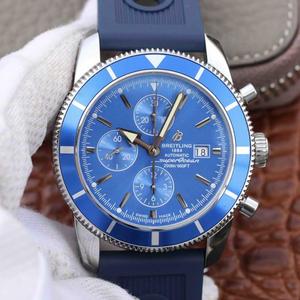 OM Breitling Super Ocean Series Chronograph Мужчины Механические часы Резиновая полоса Blue Surface