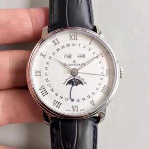 Конец года Juxian JB Blancpain Classic Series 6654-1127-55B Мужские часы с автоматическим механическим механизмом и ремешком