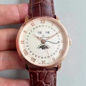 Конец года Juxian JB Blancpain Classic Series 6654-1127-55B Мужские часы с автоматическим механическим механизмом и ремешком