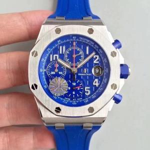 JF новый AP Royal Oak Offshore 2018 (лазурно-синий) серия модель: 26470S 42 * 16 мм.