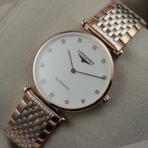 Швейцарские часы с механизмом Longines Garland серии 18K розовое золото автоматические механические мужские часы