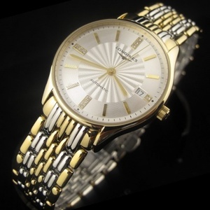 Швейцарские часы Longines Magnificent Series 18K золотой стальной ремень автоматические механические с белым циферблатом с бриллиантовой шкалой мужские часы Швейцарский оригинальный механизм