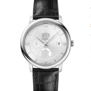ZF Factory Omega De ville Series 424.13.40.21.02.001 Классические часы с дисплеем кинетической энергии с белым пластинчатым ремнем