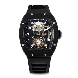 Мужские часы JB Richard Mille RM001 Real Tourbillon Upgrade Edition с резиновым ремешком и турбийоном