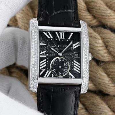 BF Завод Cartier Танк серии Diamond Энди Лау же механические мужские часы из нержавеющей стали версии - Click Image to Close