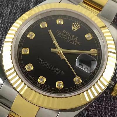Taiwan Evergreen produced labor-soil log type, bezel, crown, steel band (middle gold part) are covered with 18K gold, automatic mechanical movement - Click Image to Close