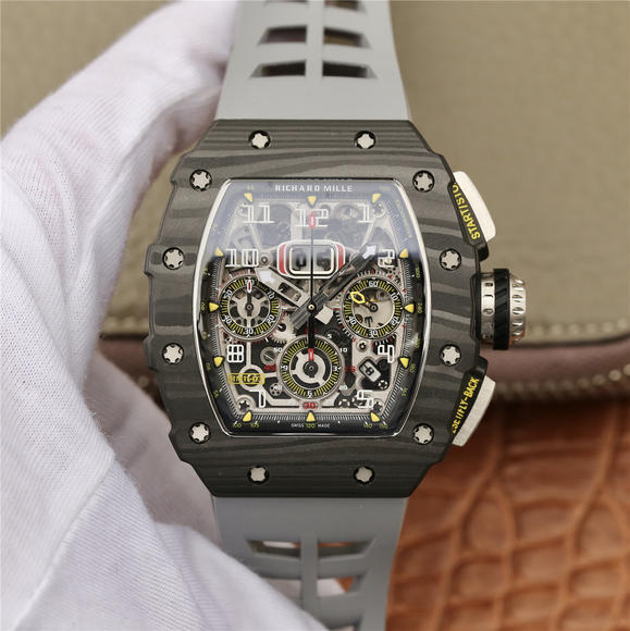 KV Richard Mille Miller RM11-03 Series Men's Mechanical Watch (Gray Strap) - Click Image to Close