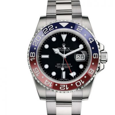 GMF Rolex GMT Greenwich Type ll Perfectly Reproduced Original Edition Fine Imitation Strap Automatic Mechanical Movement Men's Watch - Click Image to Close