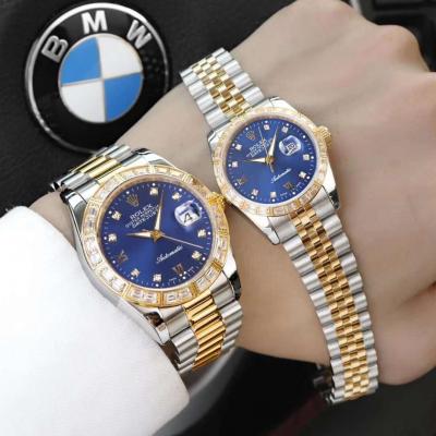 Rolex Datejust Couple Watch Blue Face Type Male and Female Mechanical Pair Watch (Unit Price) - Click Image to Close