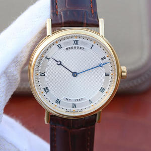 Breguet klassiska serie 5967BB / 11 / 9W6 mäns automatiska mekaniska 18k guld super tunn herrklocka.