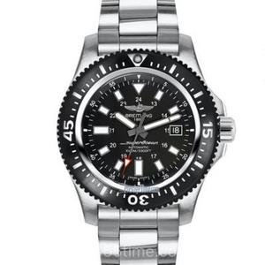 TF Breitling Super Ocean Series Y17393101B1A1 Special Edition Steel Band Svart plåt Mekanisk mäns klocka.