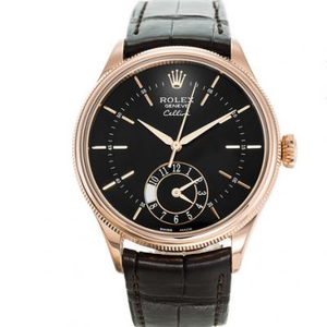 Rolex Cellini 50525 svart platta mekanisk herrklocka. .