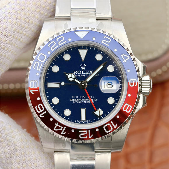 EW Rolex Greenwich GMT-Master II function men's mechanical watch (blue red circle) - Klicka på bilden för att stänga